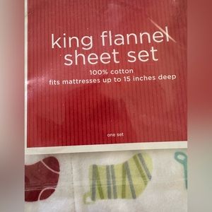 King Flannel Stocking Sheets NEW NEVER OPENED